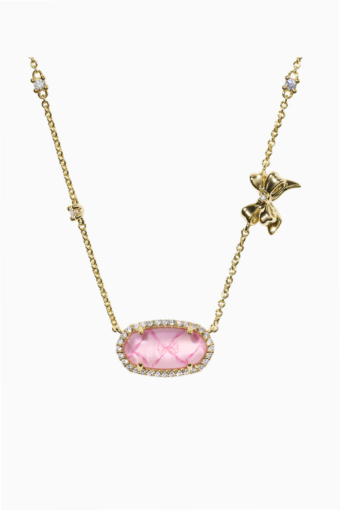 Kendra Scott x LoveShackFancy Elisa Pave Frame Pendant Necklace