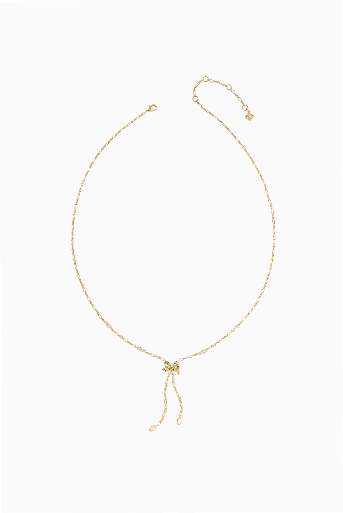 Kendra Scott x LoveShackFancy Crystal Bow Lariat Necklace