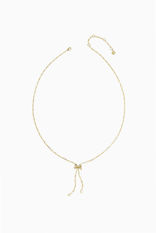 Kendra Scott x LoveShackFancy Crystal Bow Lariat Necklace