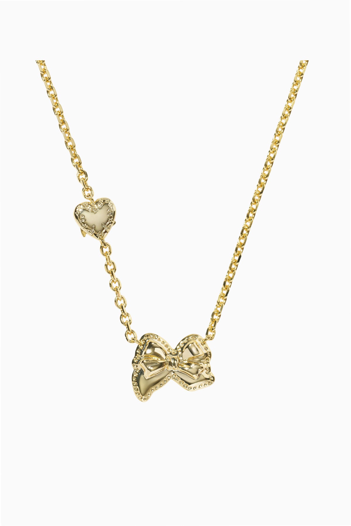 Kendra Scott x LoveShackFancy Crystal Bow Pendant Necklace