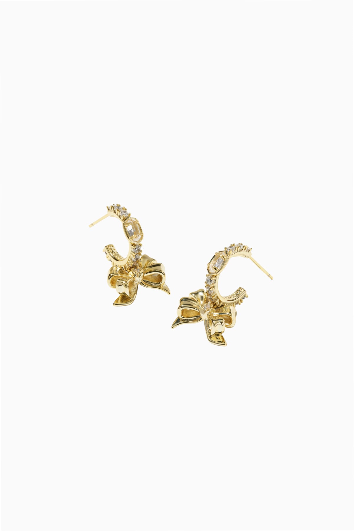 Kendra Scott x LoveShackFancy Crystal Bow Huggie Earrings