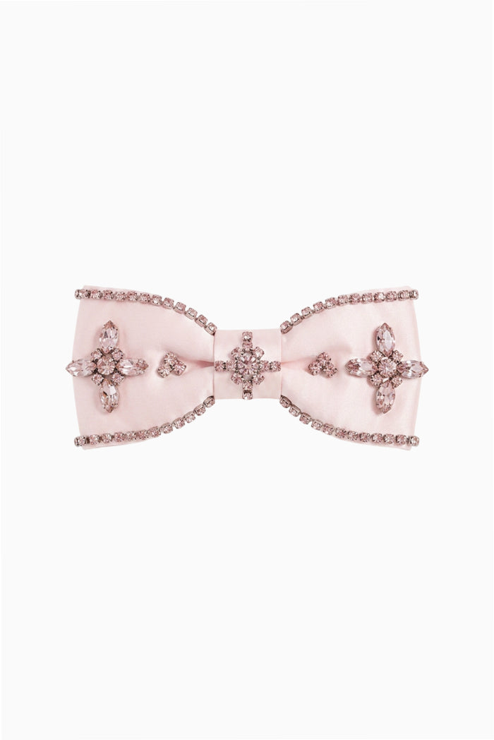 Haela Embellished Satin Bow Barrette