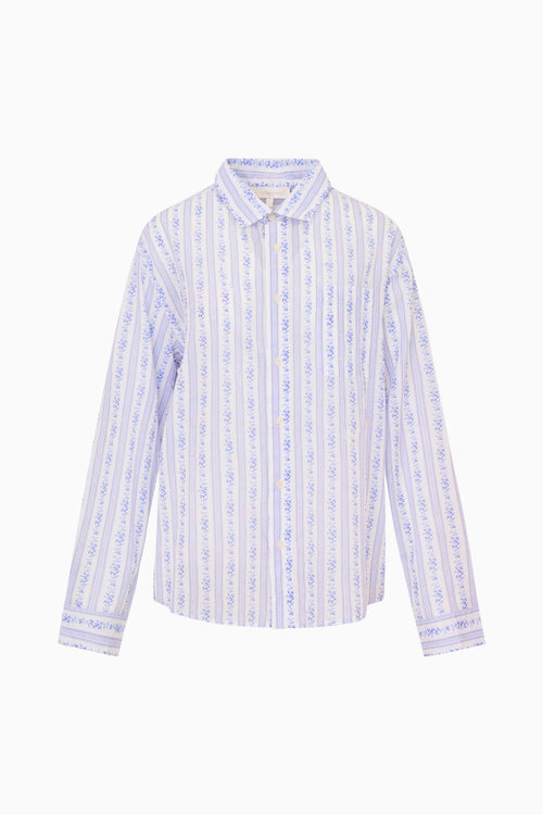 Long-sleeve shirt with a subtle pattern on a white background