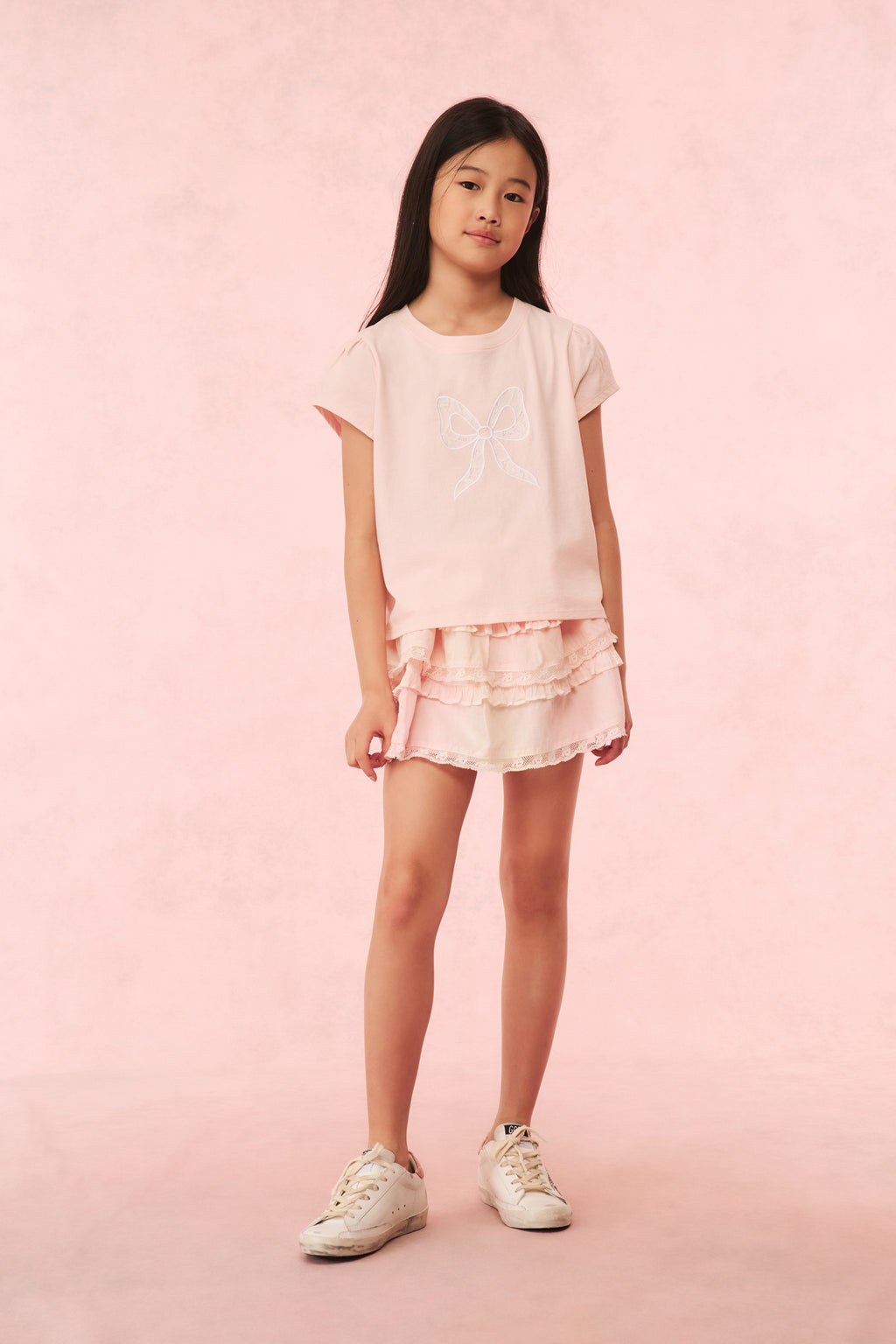 Tilliat Cotton Bow Tee ICICLE