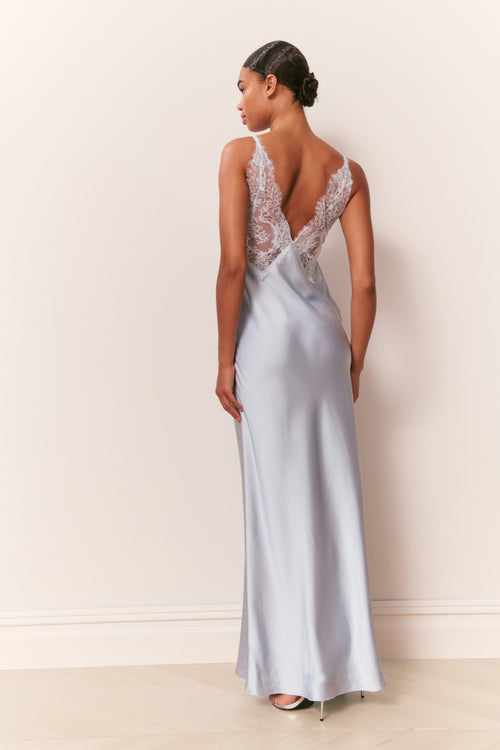 Iridia Satin Maxi Slip Dress