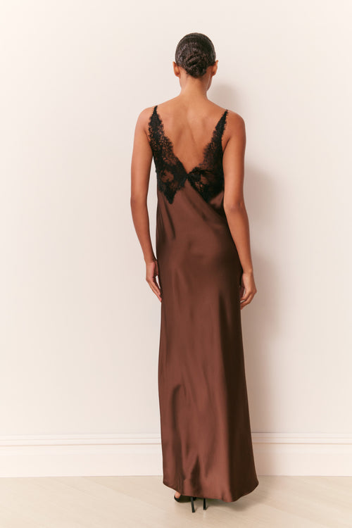 Iridia Satin Maxi Slip Dress