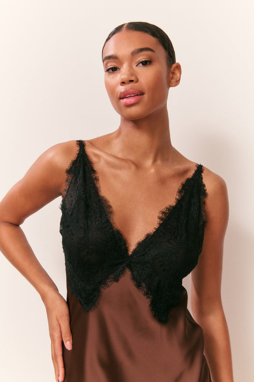 Iridia Satin Maxi Slip Dress