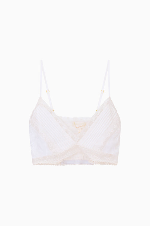 White bralette on a white background