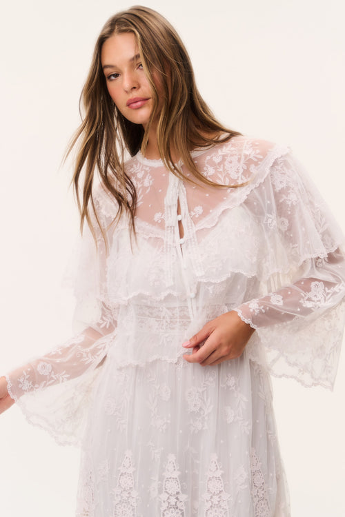 Tourelle Sheer Lace Blouse