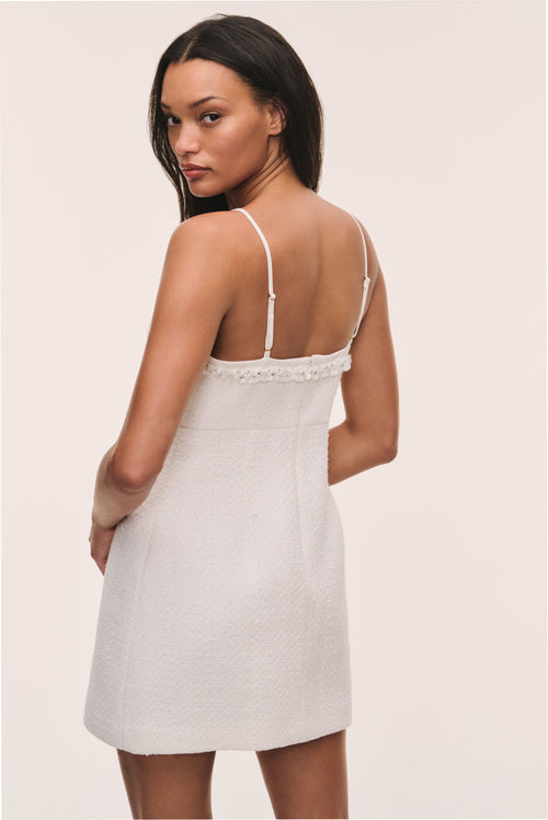 Sue Embellished Tweed Mini Dress
