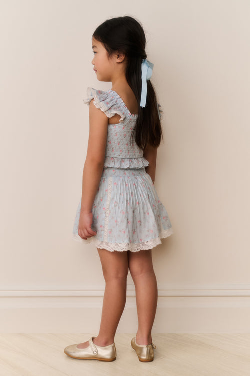 Little Girls Mini Solena Floral Cotton Skirt