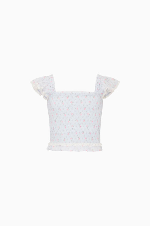 Little Girls Jeanna Floral Cotton Top