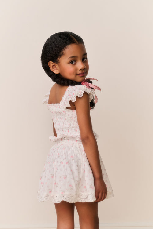 Little Girls Mini Solena Floral Cotton Skirt