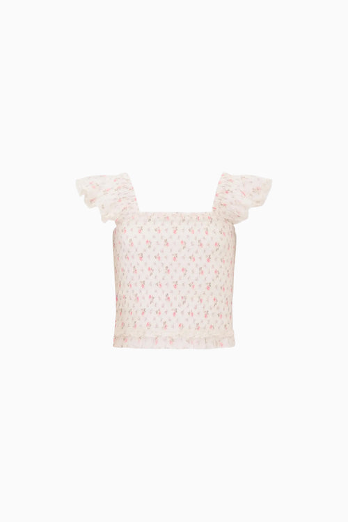 Little Girls Jeanna Floral Cotton Top