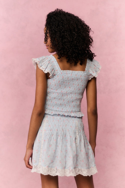 Tween Jeanna Floral Cotton Top