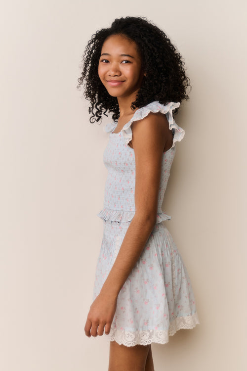Tween Jeanna Floral Cotton Top