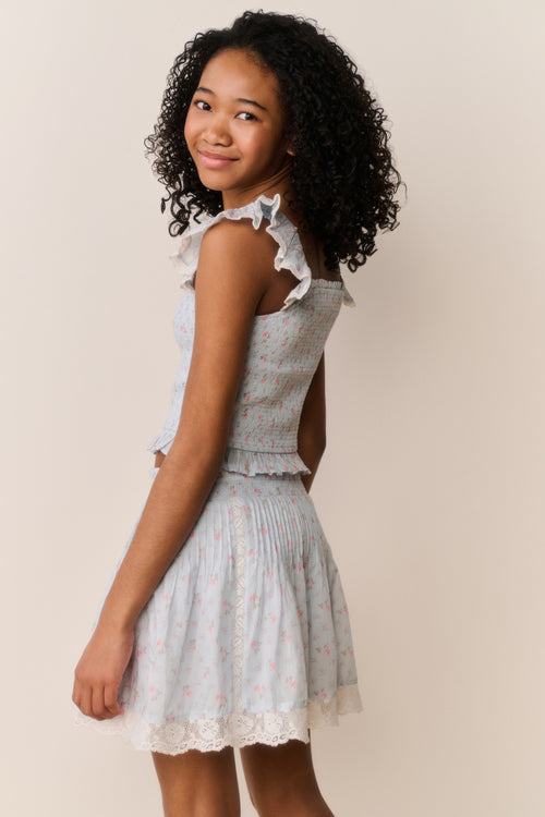 Tween Solena Floral Cotton Skirt