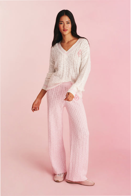 Jessanna Cable Knit Tennis Pullover