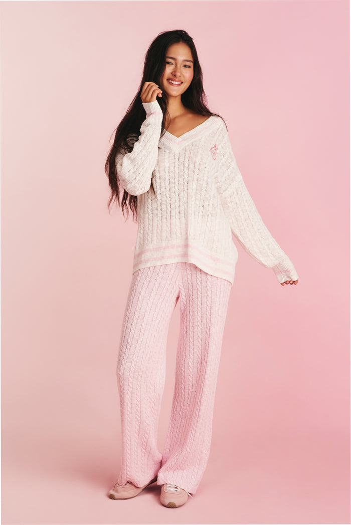 Jessanna Cable Knit Tennis Pullover