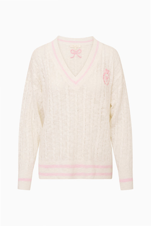 Jessanna Cable Knit Tennis Pullover