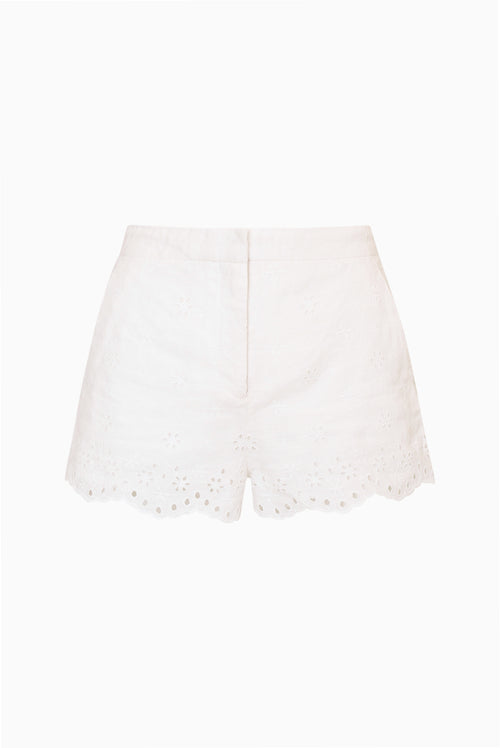 Jodine Eyelet Linen Shorts