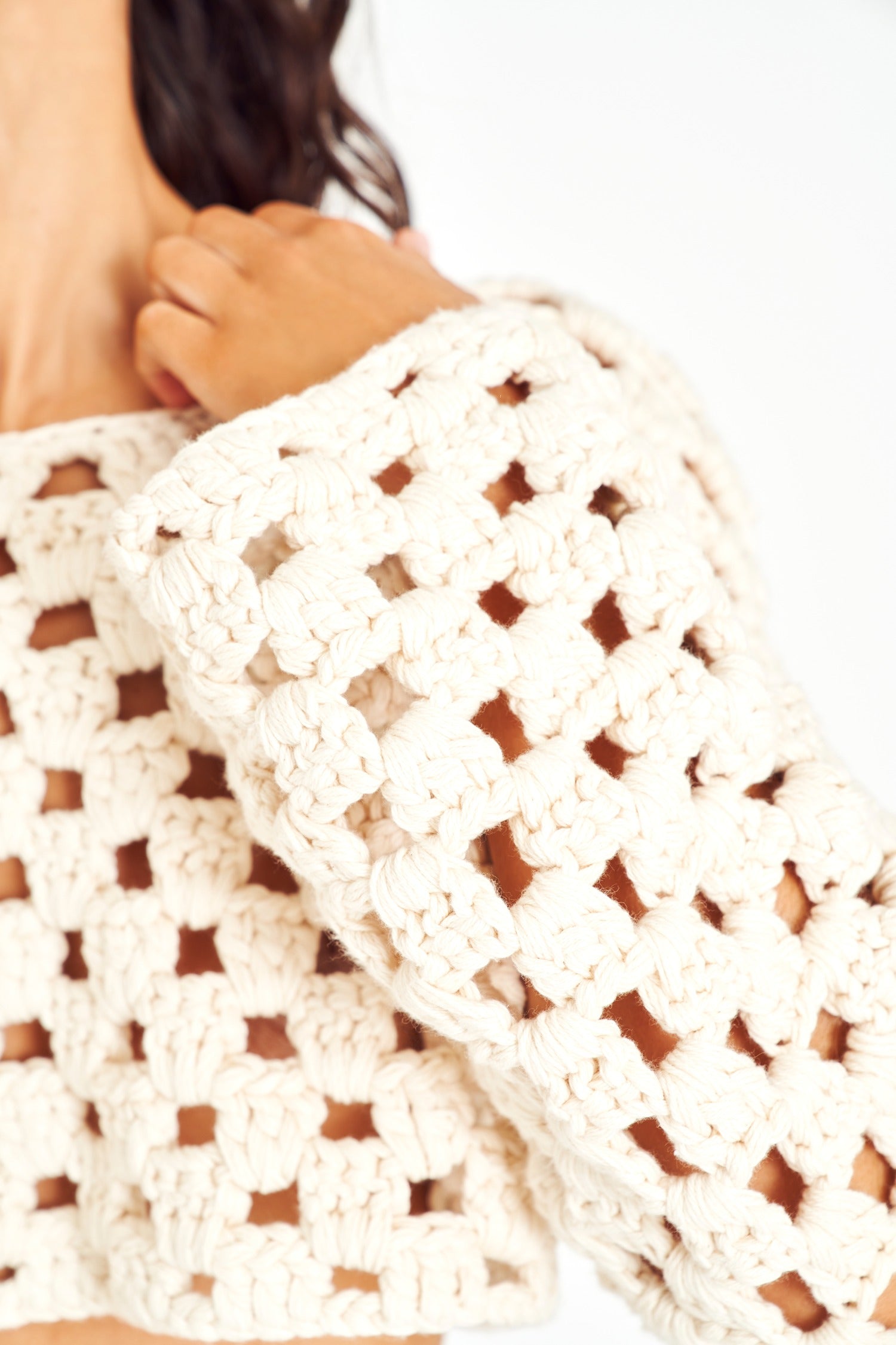 Keely Crochet Crop Pullover
