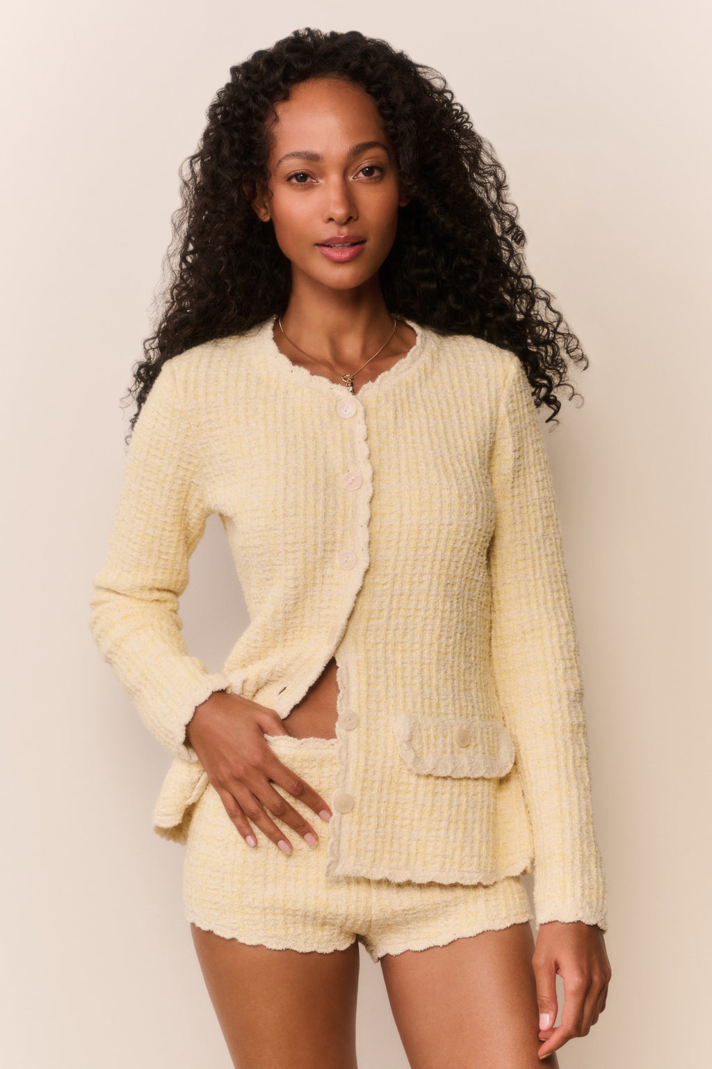 LSF Gaililee Knit Tweed Cardigan