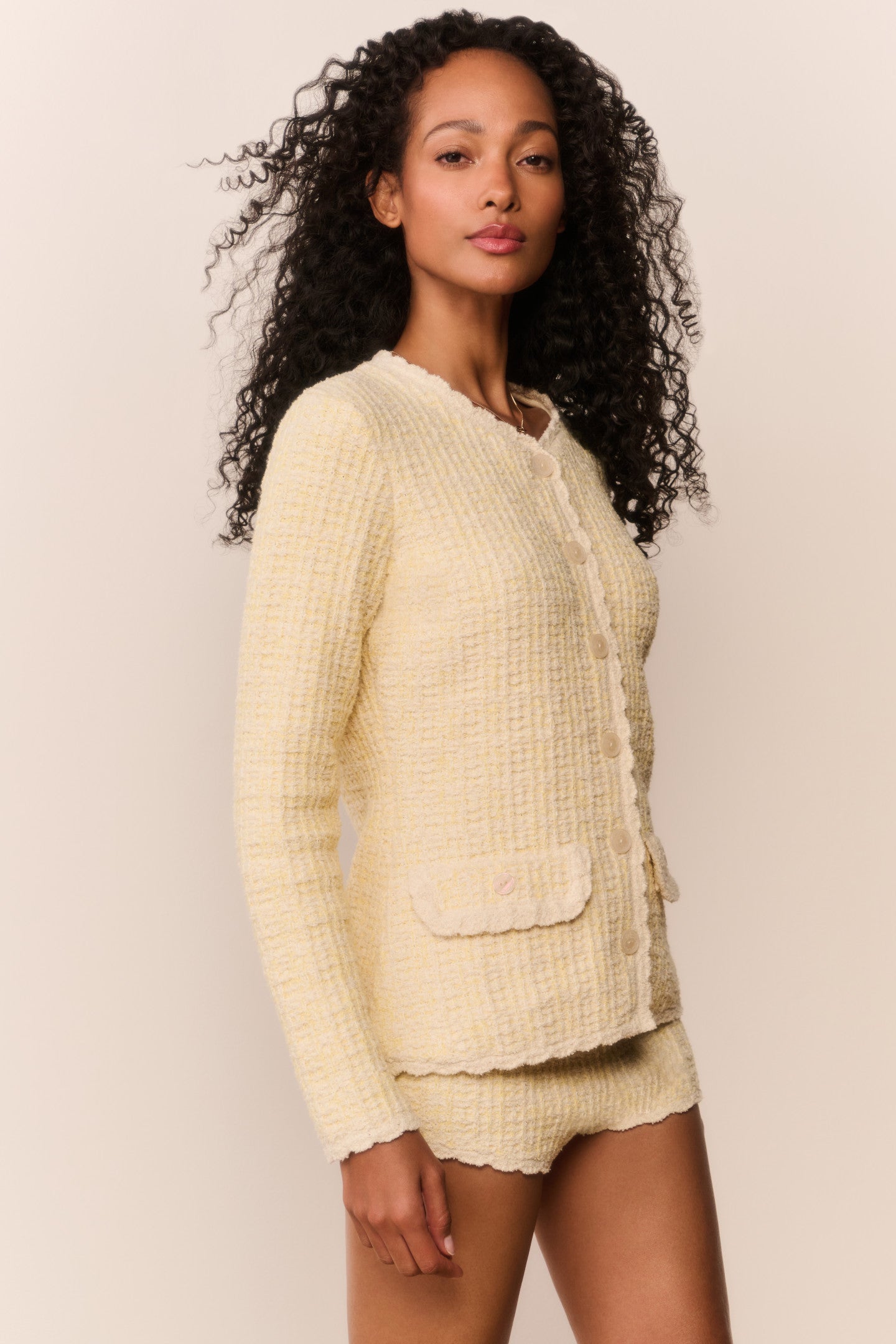 【新品未使用】TWEED SHORT KNIT（SIWEM） Atlanta Knit Tweed Mini Shorts