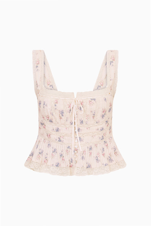 Kaelin Floral Cotton Top