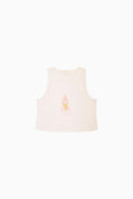 Light pink tank top with a small soft serve ice cream cone graphic on a white background