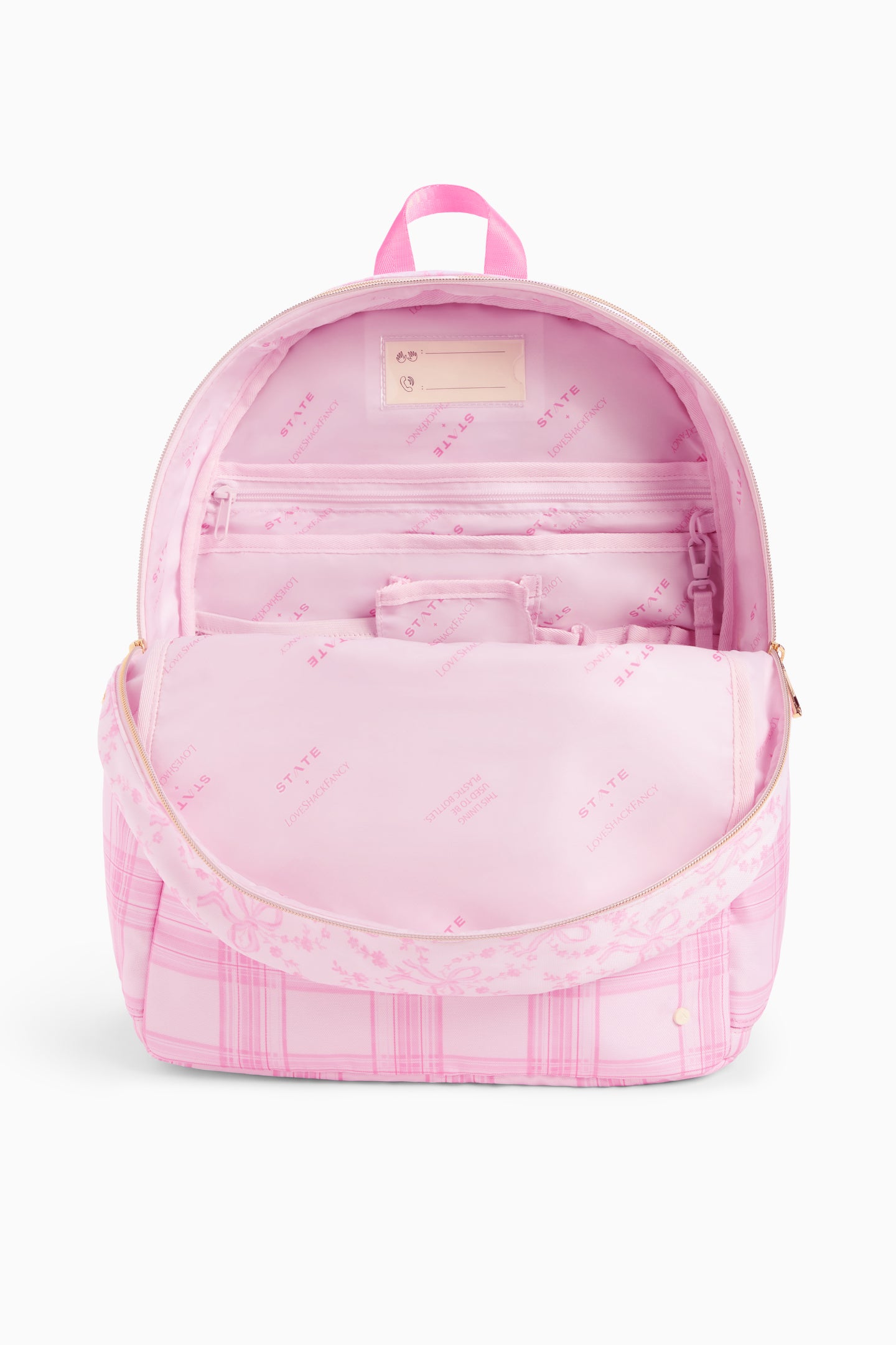 STATE x LoveShackFancy Mixed Print Kane Double Pocket Backpack