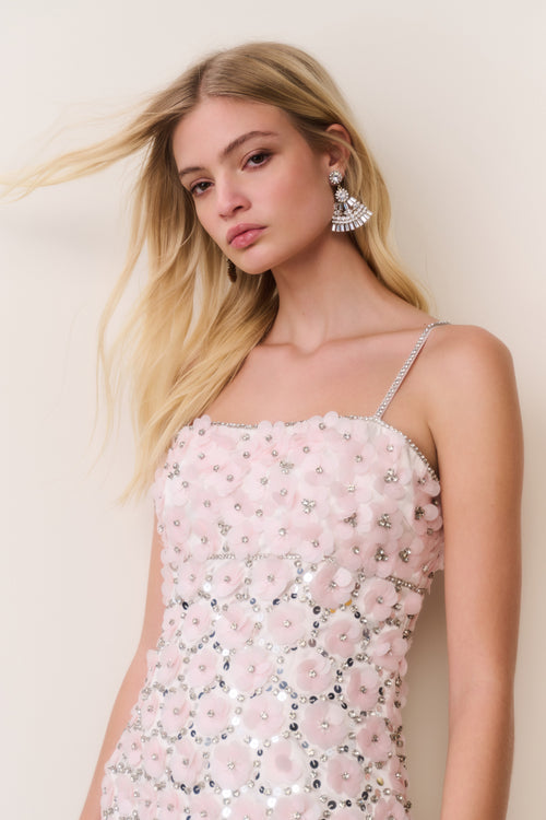 Katarina Floral Embellished Mini Dress