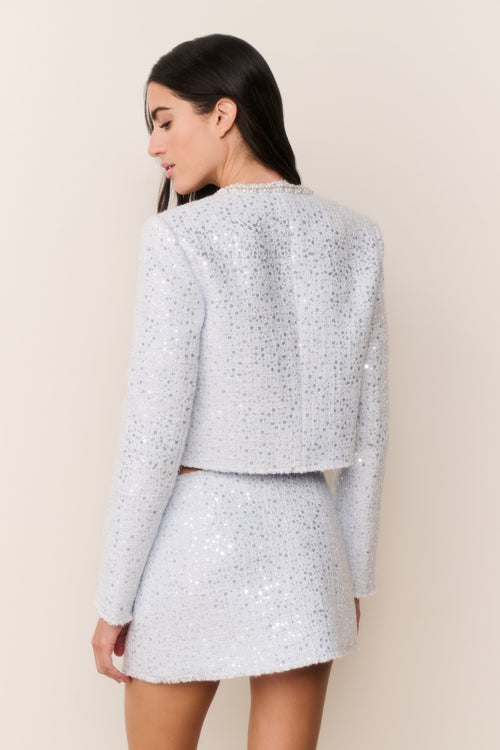 Sonda Sequin Tweed Mini Skirt
