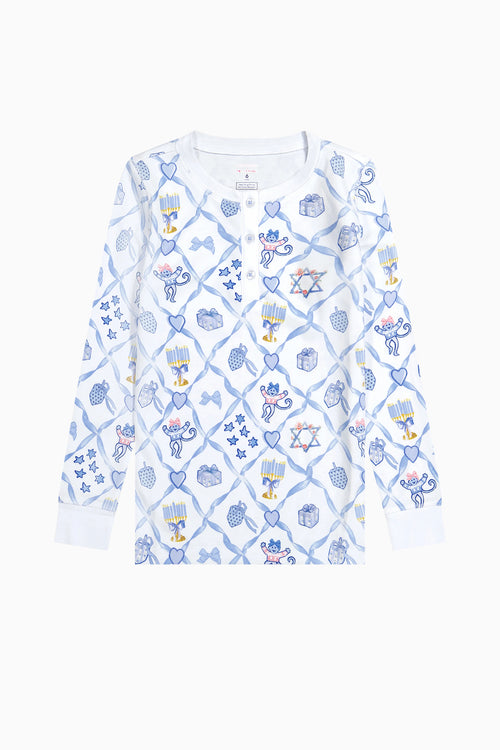 LoveShackFancy x Roller Rabbit Kids Starry Nights Lattice Pajamas
