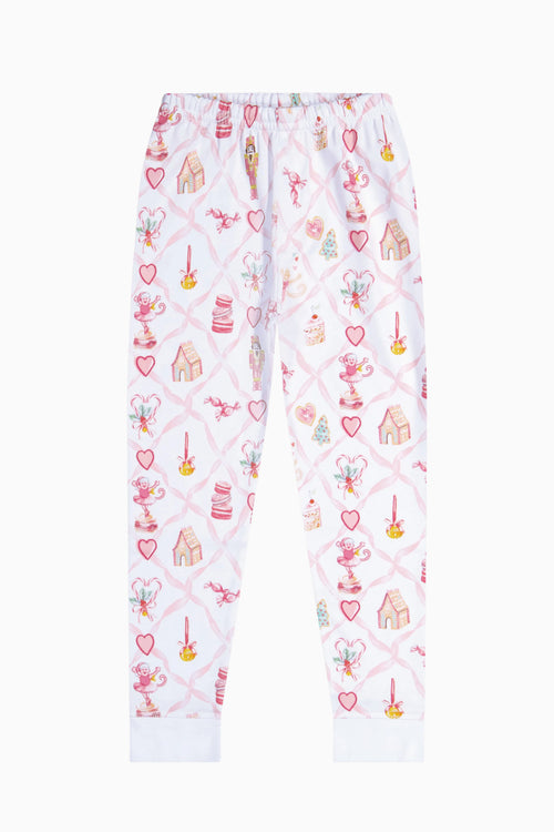 LoveShackFancy x Roller Rabbit Kids Sugarplum Lattice Pajamas
