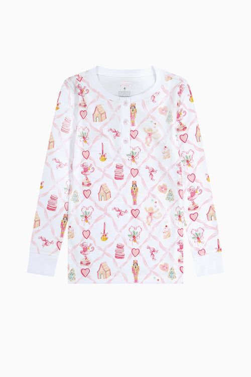 LoveShackFancy x Roller Rabbit Kids Sugarplum Lattice Pajamas