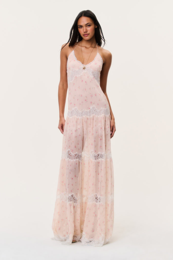 Kieva Floral Cotton-Silk Maxi Dress