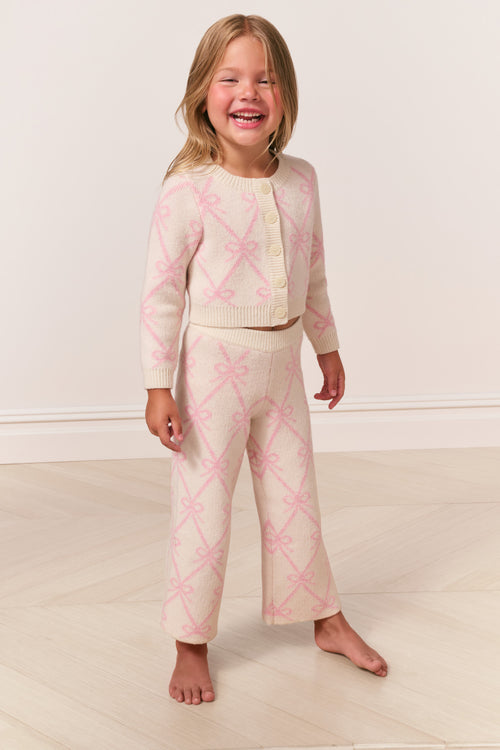 Girls Kisa Knit Bow Pants