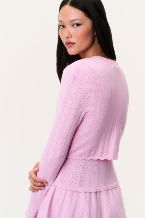 Nadiya Stretch Pointelle Cardigan