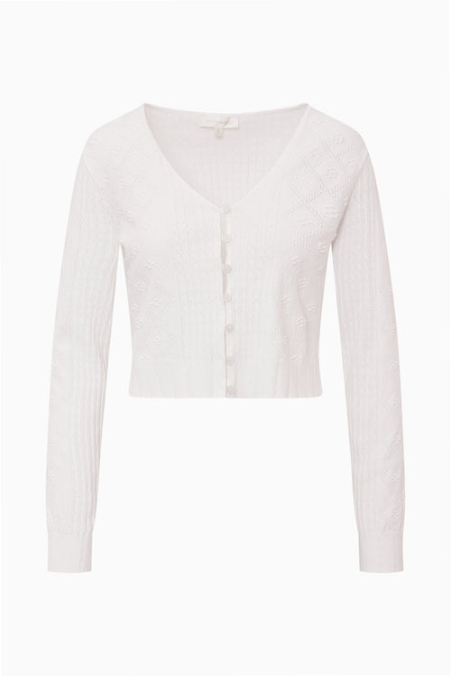Laken Cotton Pointelle Cardigan