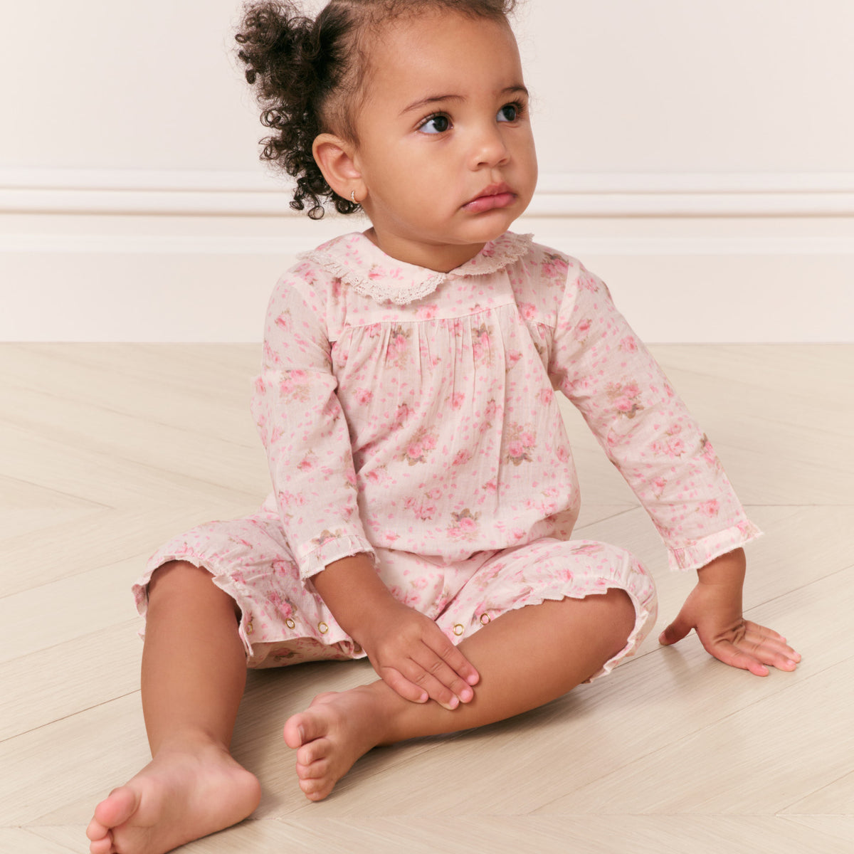 Baby Lany Cotton Floral Onesie