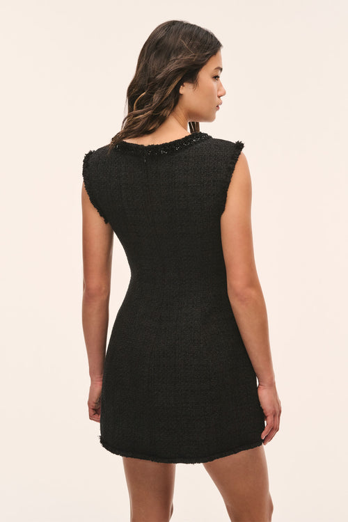 Latasha Embellished Tweed Mini Dress