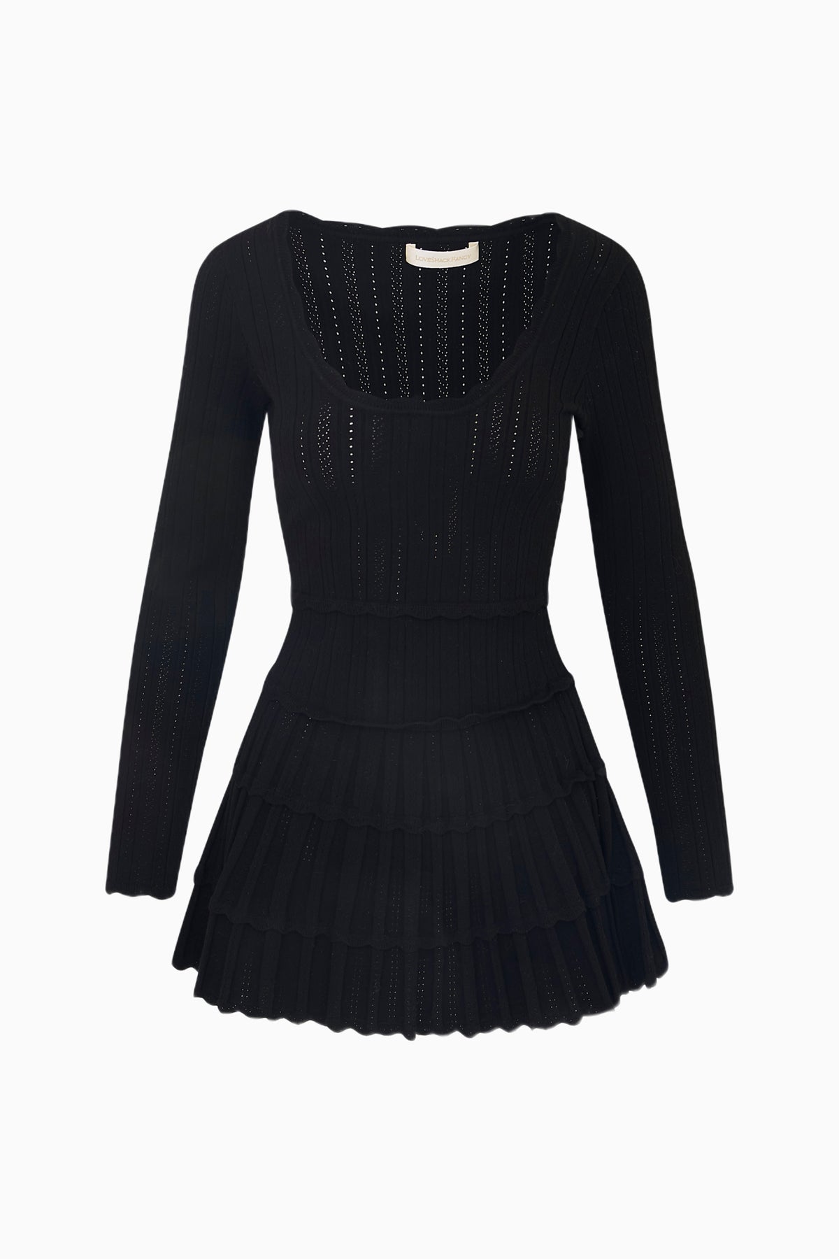 Lavender Stretch Pointelle Mini Dress in Spiced Berry