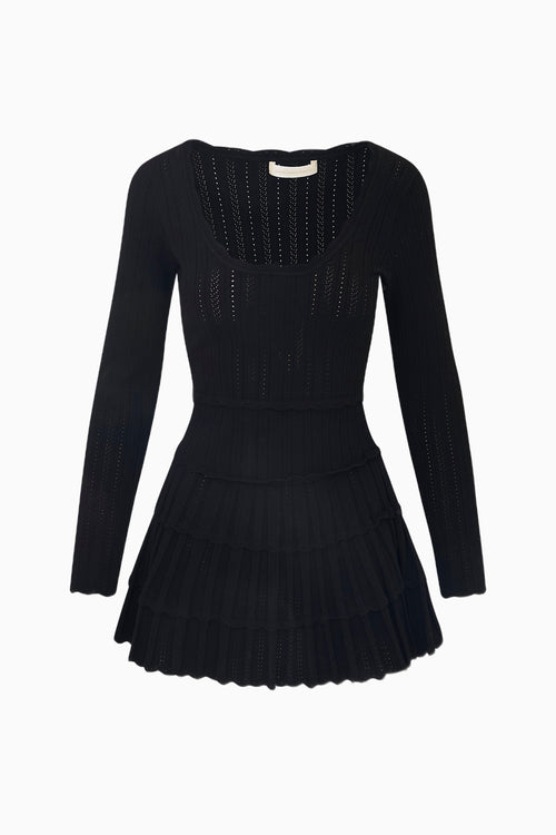 Lavender Stretch Pointelle Mini Dress