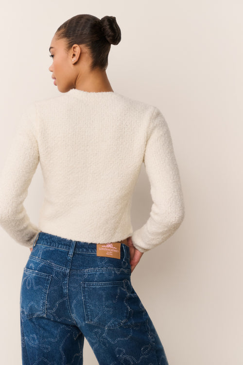 Leocadia Wool-Blend Embellished Cardigan