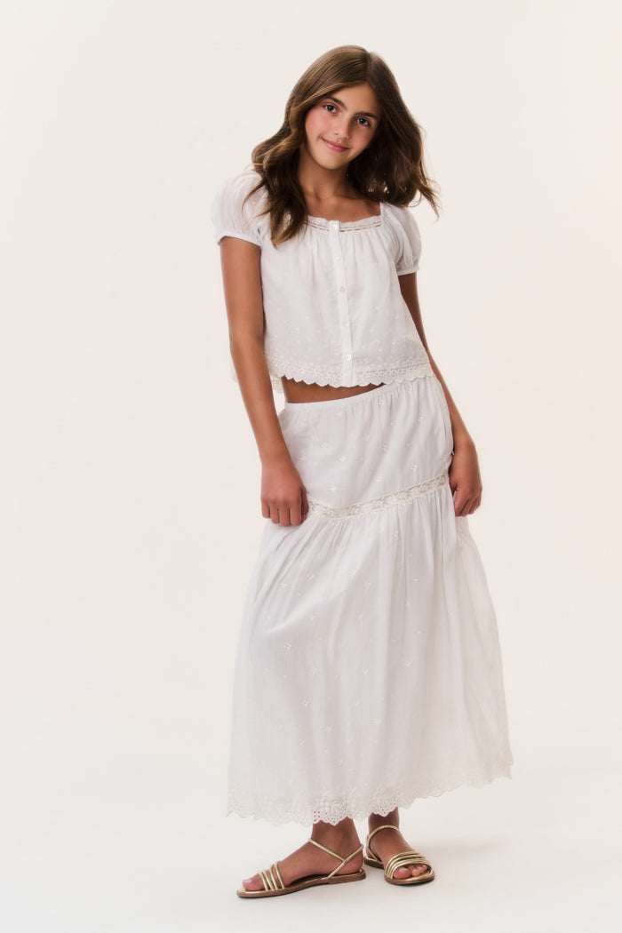 Tween Cotton Lace Norael Skirt