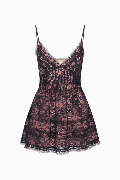 Levina Baroque Lace Mini Dress