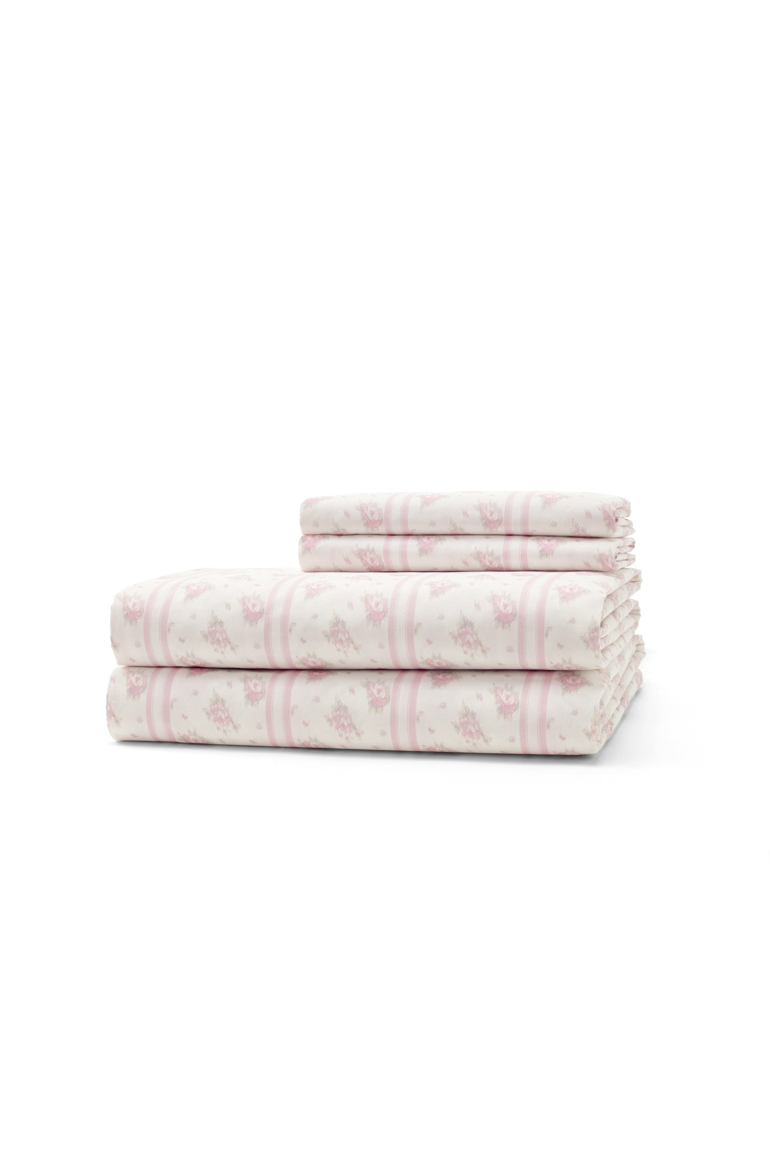Pink floral sheet set