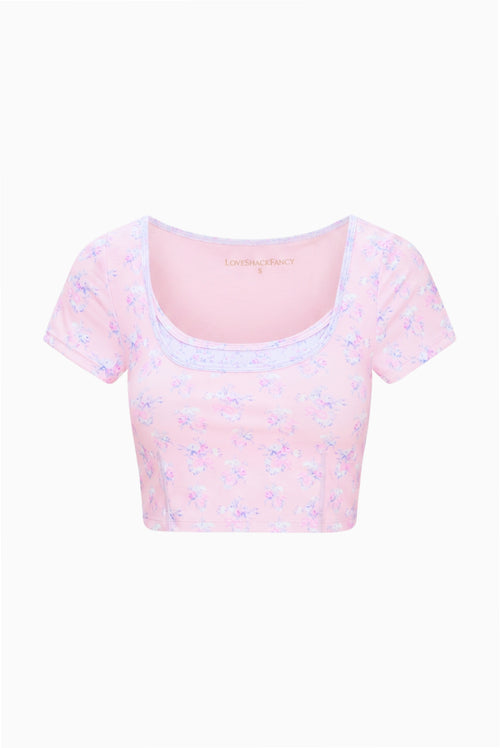 Lianelle Mixed Print Active Top