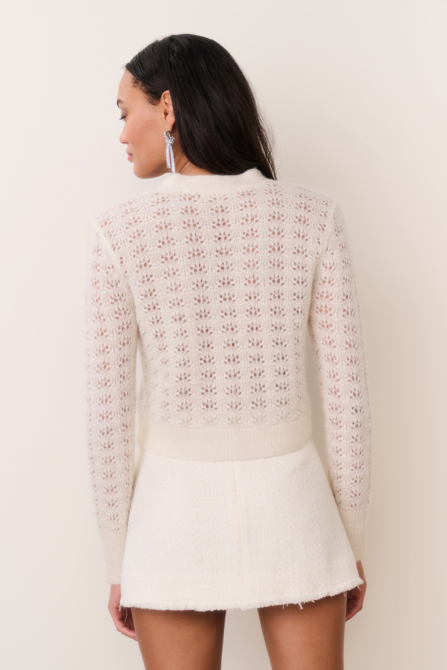 Lilly Alpaca-Blend Bow Cardigan